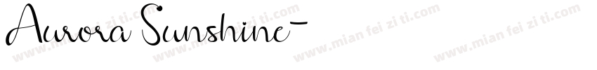 Aurora Sunshine字体转换